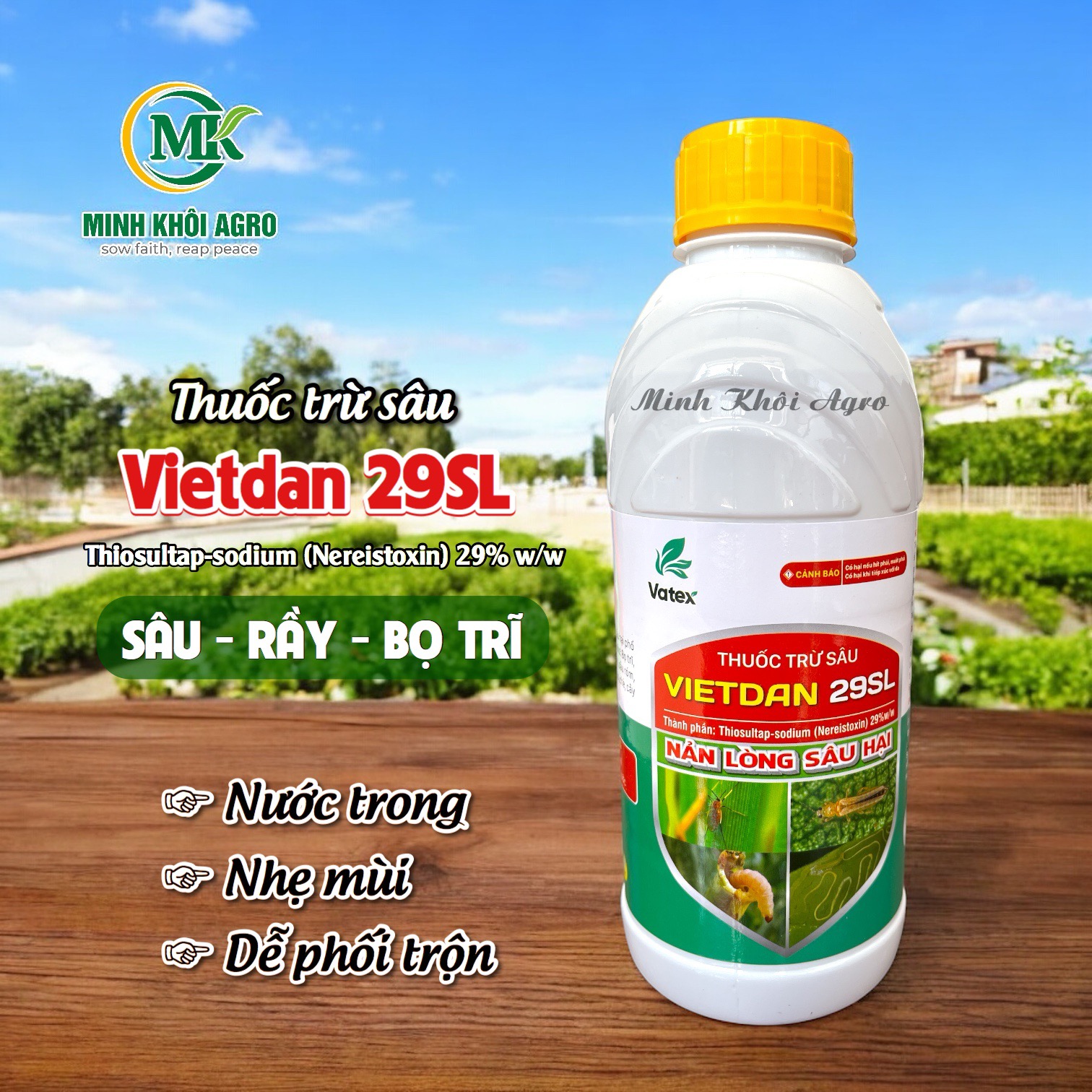 Thuốc trừ sâu Vietdan 29SL - Chai 1 lít